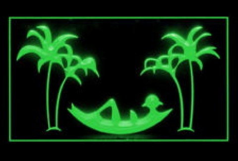 Tiki Bar Hammock LED Neon Sign